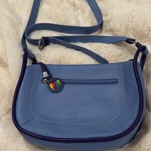 Blue and Purple Shoulder Bag by Mywalit